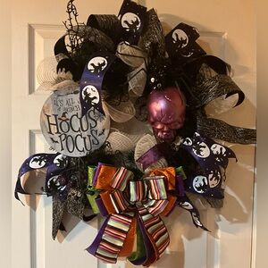 Halloween wreath hocus pocus